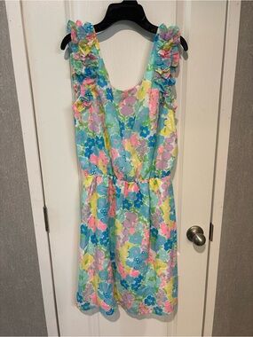 Lilly Pulitzer Pastel Floral Slip Dress in Pink, Purple, Green, Yellow